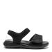 Women´s sandal with two velcro strap and  heel strap, Black