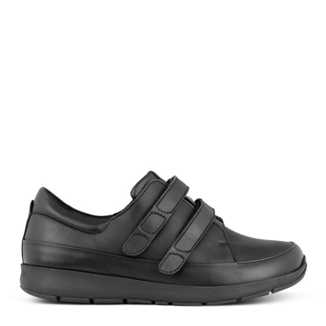 Classic shoes with two adjustable velcro straps for women