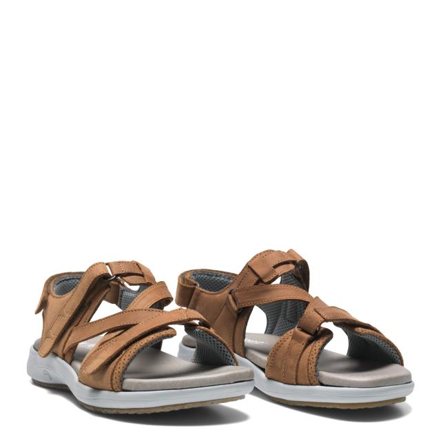 Women's sandal with three adjustable velcro straps