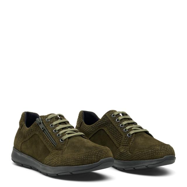 Women´s lace-up shoe with zipper