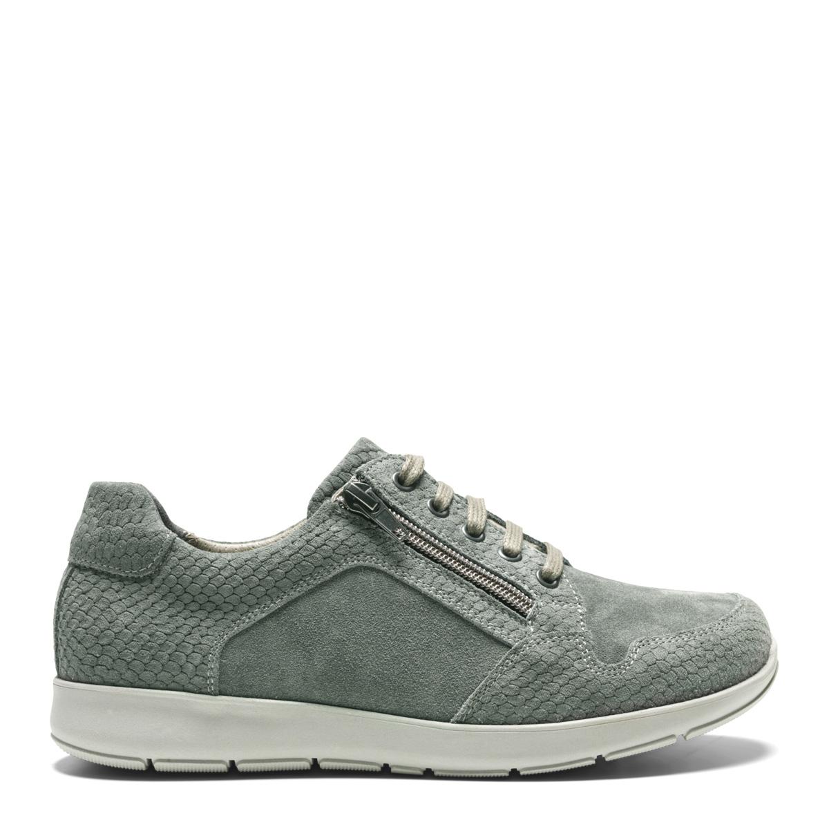 Women´s lace-up shoe with zipper