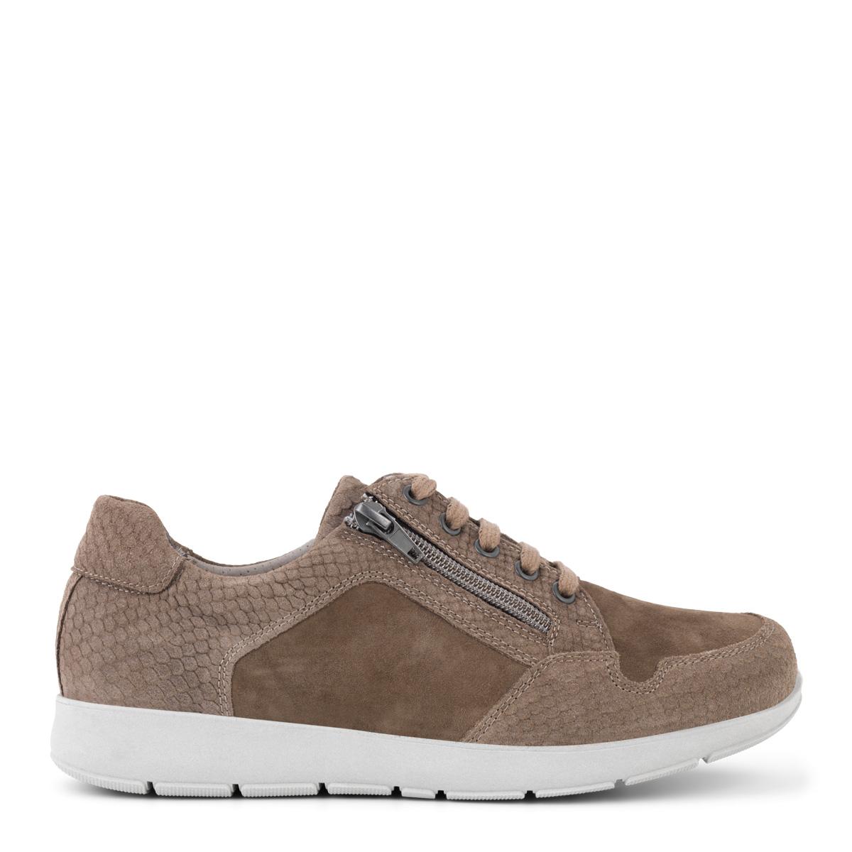 Women´s lace-up shoe with zipper