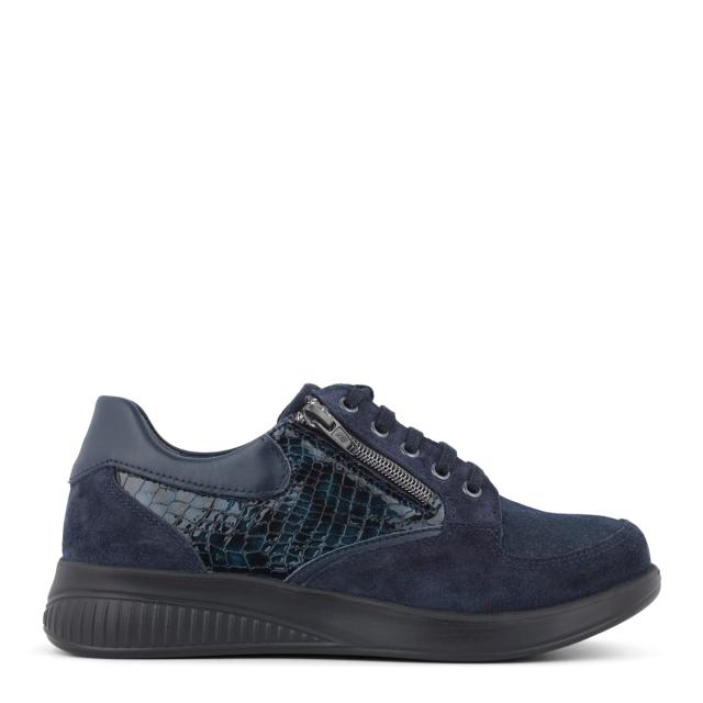 Women's shoes with laces and zipper