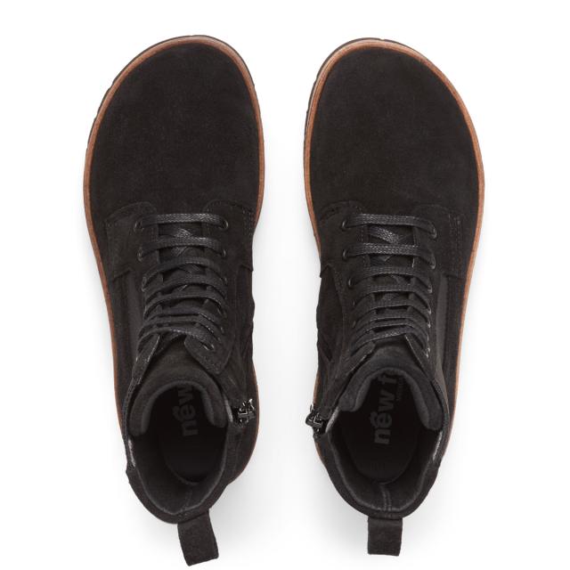 Womens boot with lace, elastic and zipper