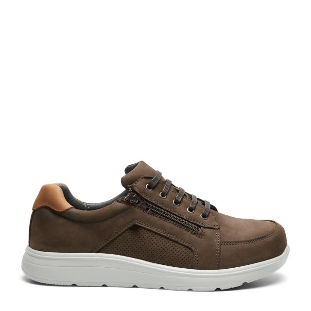 Mens shoe with lace and zipper