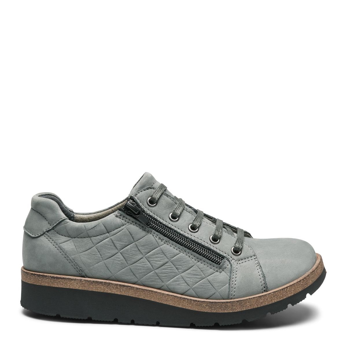 Women's shoes with zipper and laces