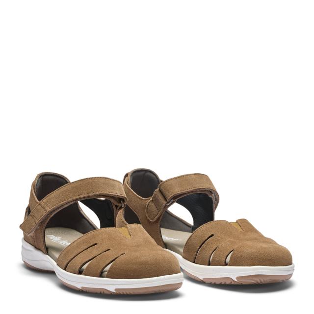  Closed toe -sandal with a single velcro strap