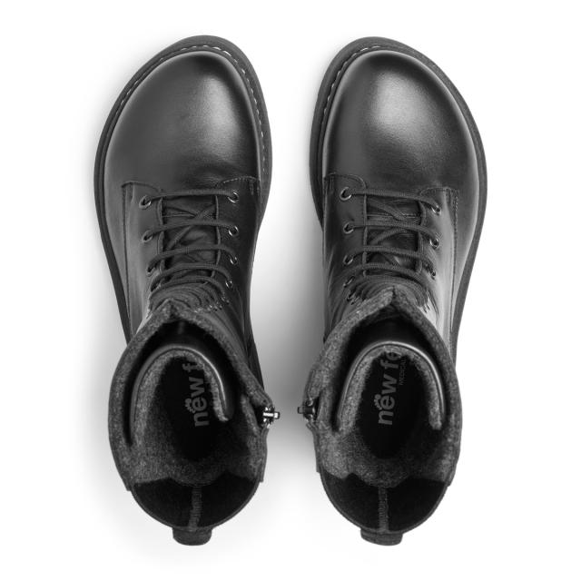 Long lace-up boot with zipper and Picos© lining