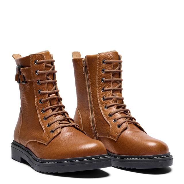 Boot with bouclesdetail, Picos© lining, lace and zipper