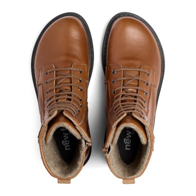 Boot with bouclesdetail, Picos© lining, lace and zipper