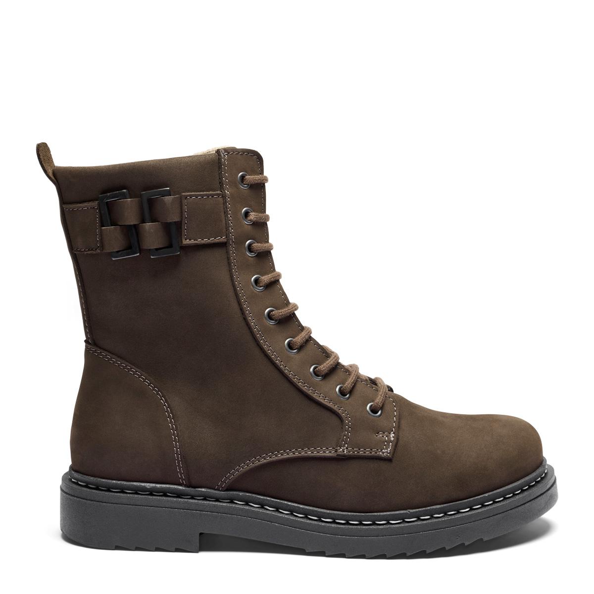 Boot with bouclesdetail, Picos© lining, lace and zipper