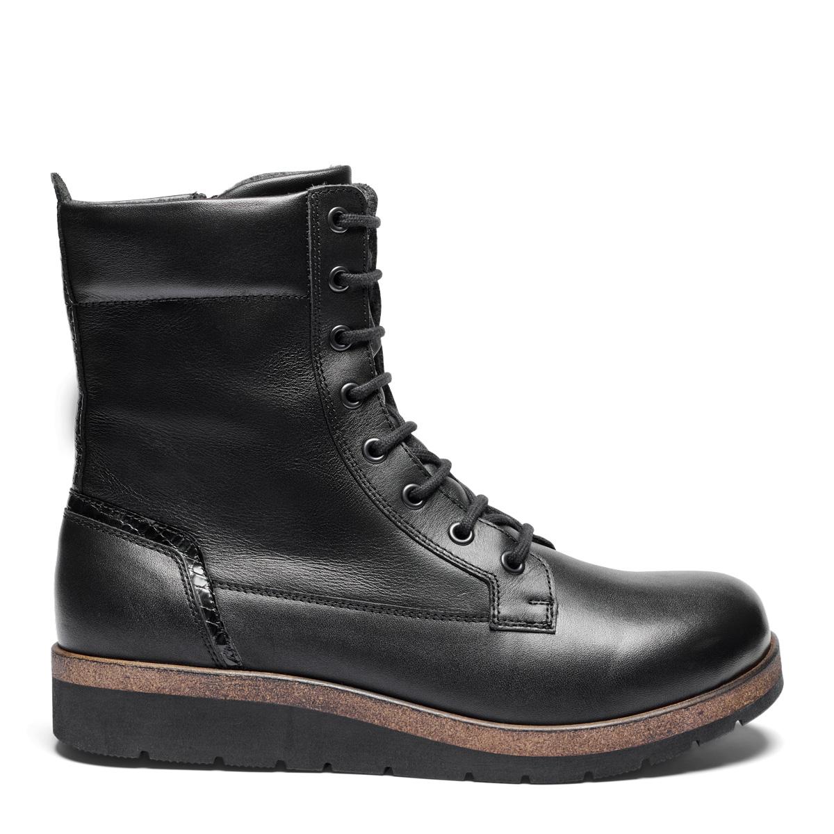 Women boot with lace and zipper
