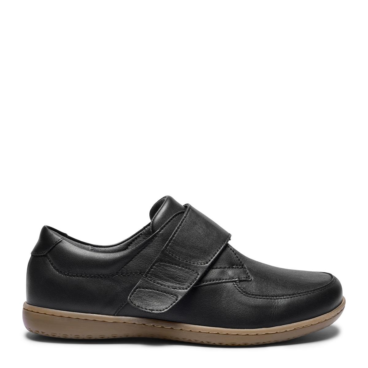Shoe with  wide velcro strap