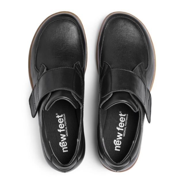 Shoe with  wide velcro strap