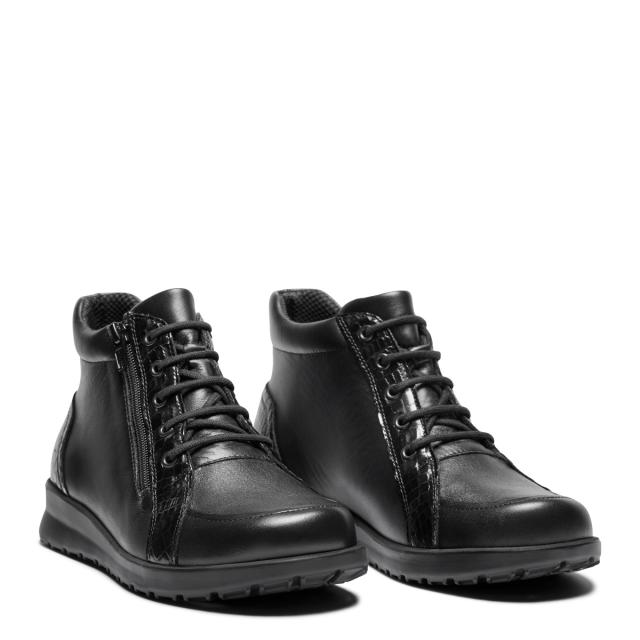 Ankle boot with lace and zip for women