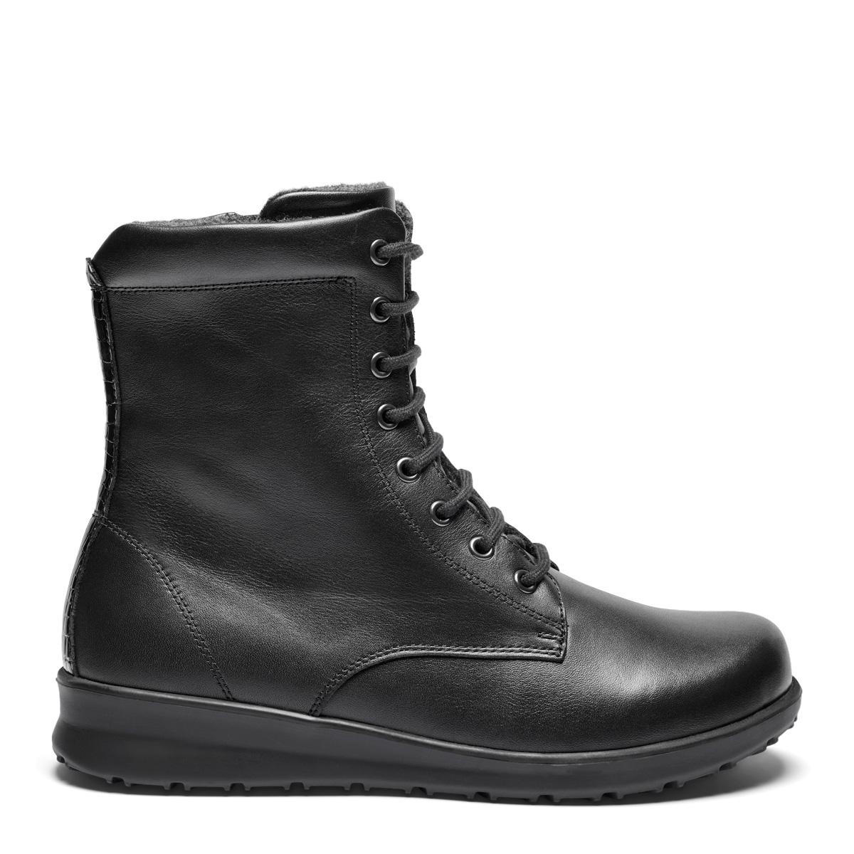 Boot with lace and zipper for women