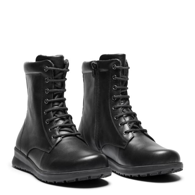 Boot with lace and zipper for women