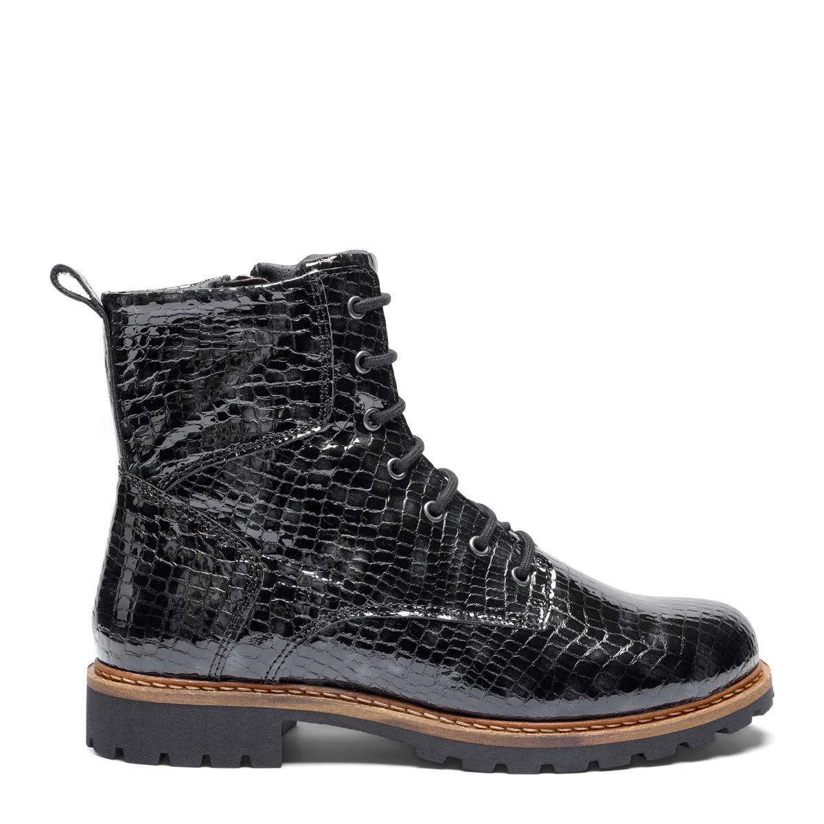 Women´s lace-up boot with zipper