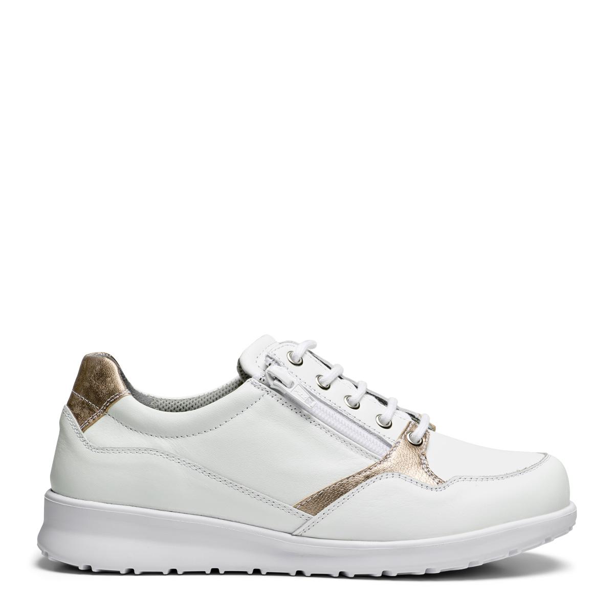 Sporty women´s shoe with lace and zip