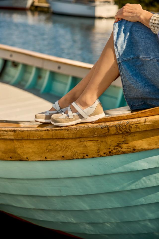 Ballerina with a supportive Velcro strap