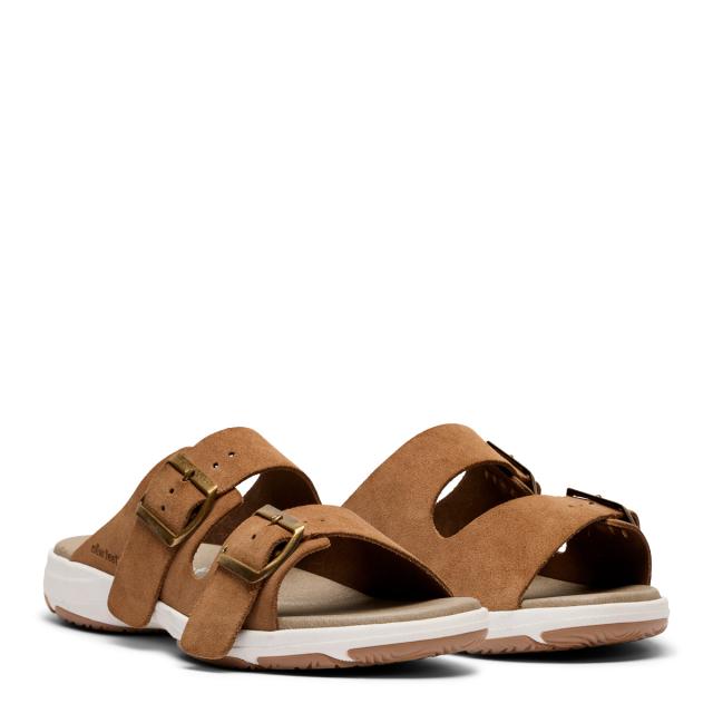 Slipper with sporty outer sole and two adjustable buckles