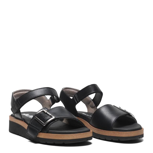 Women's sandal with adjustable velcro strap and buckle