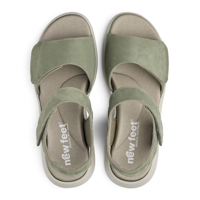 Women´s sandal with two velcro strap and  heel strap