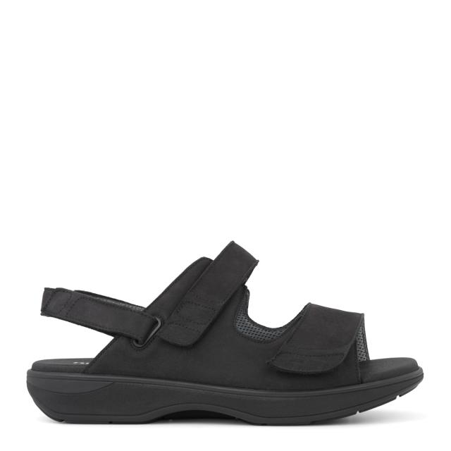 Men´s sandal with detachable heel strap and adjustable velcro straps