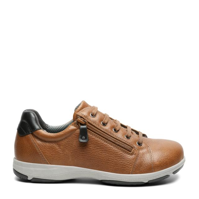 Sporty lace-up shoes for women - with zipper closure
