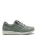 Women´s lace-up shoe with zipper, Olive grey