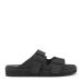Slipper with two buckles for adjustments, Black