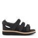 Women´s sandal with velcro straps adjustable heel counter, Black