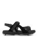 Women´s sandal with two velcro and adjustable heelstrap, Black