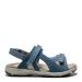 Women´s sandal with two velcro and adjustable heelstrap, Light blue