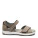Sandal with adjustable velcro straps and half-open heel cap for women, Sand