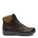 Lace-up boot for women - with zipper and lining, Brown