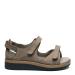 Women´s sandal with two adjustable velcro straps and half-open heel cap, Sand