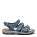 Sporty women´s sandal with adjustable heel strap and velcro straps for regulation, Light blue