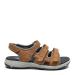 Sporty women´s sandal with adjustable heel strap and velcro straps for regulation, Tanned
