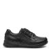 Sporty lace-up shoes with zipper closure - for women, Black