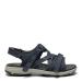 Sandal with adjustable heel strap and two velcro straps, Dark navy