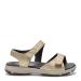Women´s sandal with  heel strap and velcro fastening, Silver