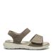 Women´s sandal with two velcro strap and  heel strap, Sand