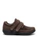Mens shoe with double velcro, Brown